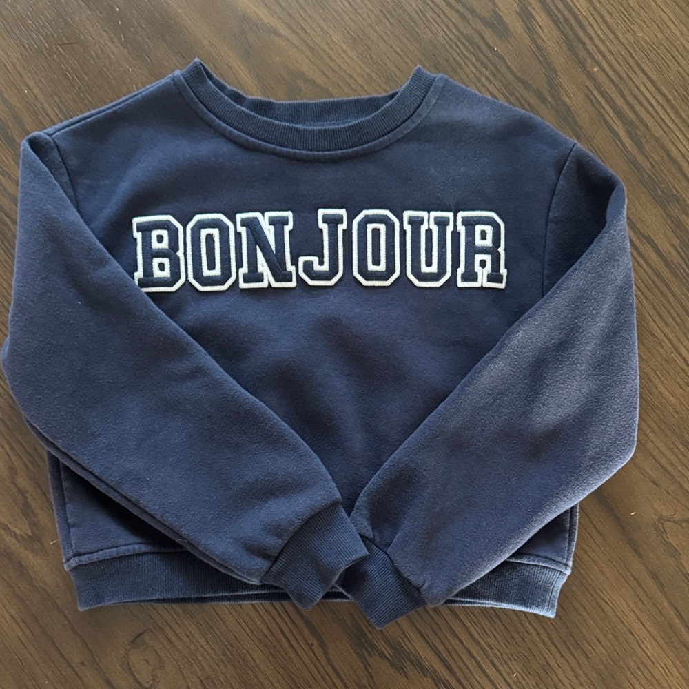 GB Girls Navy Bonjour Sweatshirt